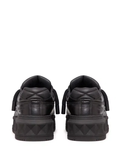 Valentino Garavani One Stud Xl Leather Low-top Sneakers In Black