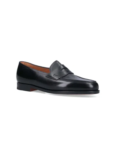 John Lobb Lopez Loafers In Black