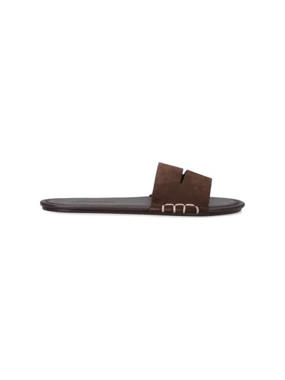 Jw Anderson Loafer Slides In Brown