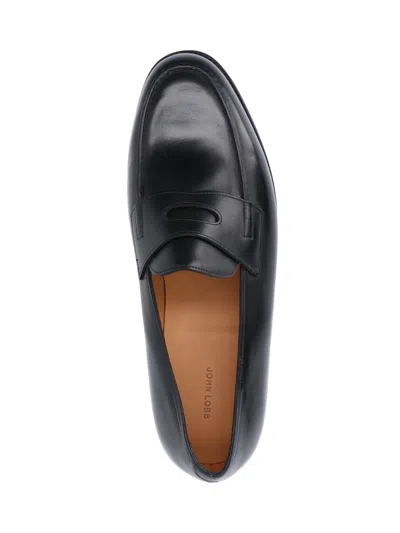 John Lobb Lopez Loafers In Black