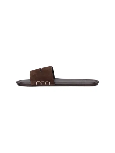 Jw Anderson Loafer Slides In Brown