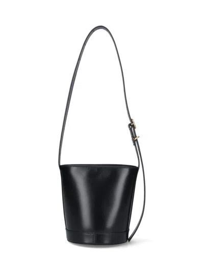 Jil Sander Cannolo Bucket Bag In Black