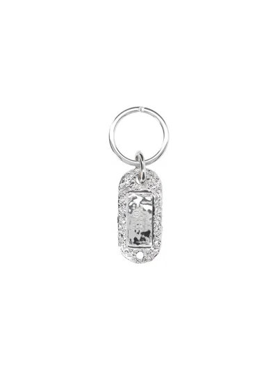 Mm6 Maison Margiela Foil Keyring In Silver