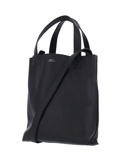 Apc Cabas Maiko Shopper Bag In Black