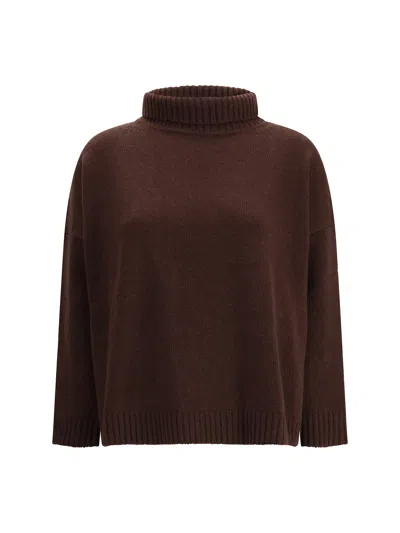 Weekend Max Mara Wool Turtleneck Sweater In Brown