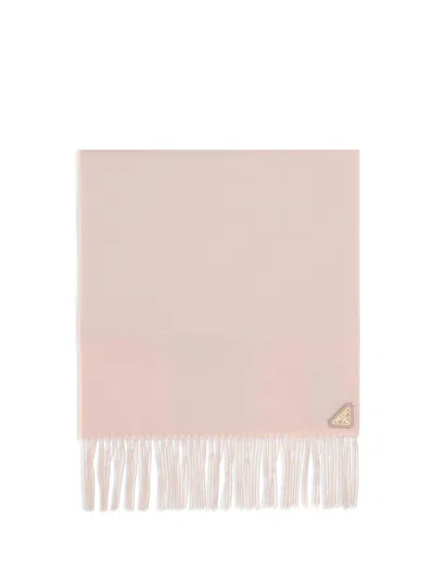 Prada Silk And Cashmere Scarf In Pink