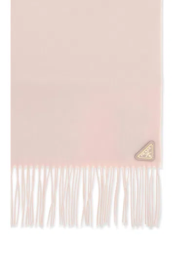 Prada Silk And Cashmere Scarf In Pink