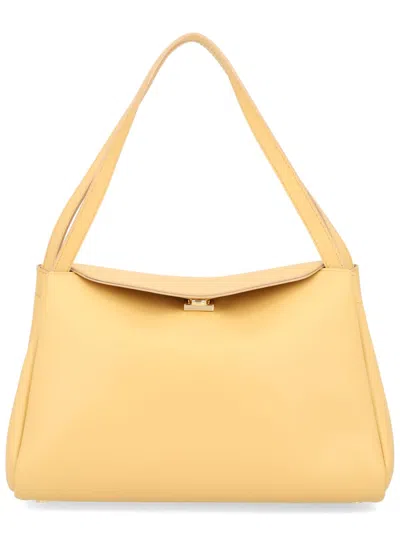 Themoirè Structured Shoulder Bag Top Handle In Brown