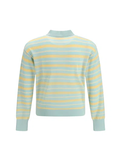 Guest In Residence Collegiate Stripe Polo In Multi