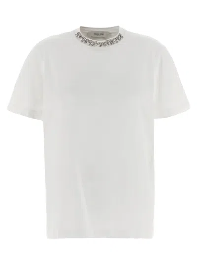 Golden Goose Crystal Crew Neck T-shirt In White