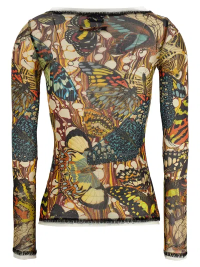 Jean Paul Gaultier 're-edition - The Yellow Butterfly' Cardigan In Blue