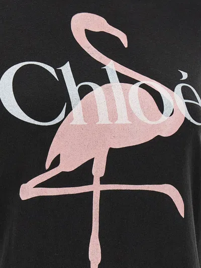 Chloé Printed T-shirt In Black