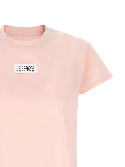 Mm6 Maison Margiela Numeric Signature Mm6 T-shirt In Pink