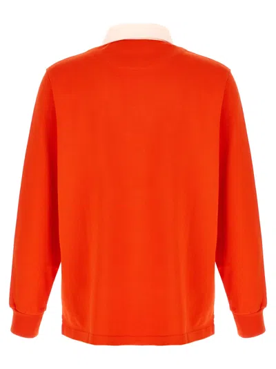 Jw Anderson Super Speed Polo Shirt Long Sleeve In Red