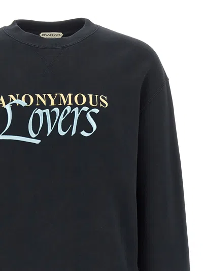 Jw Anderson Anonymous Lovers Sweatshirt Limited Edition In Black