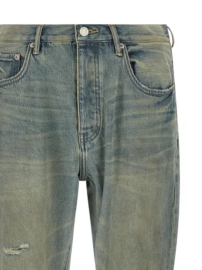 Purple Brand P026 Dirty Fade Rip Boot Jeans In Blue