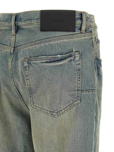 Purple Brand P026 Dirty Fade Rip Boot Jeans In Blue