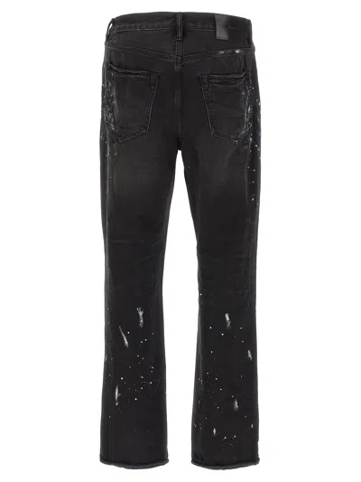 Purple Brand P011 Knee Slit Paint Jeans In Black