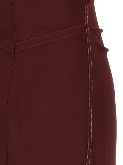 Victoria Beckham Bela Dress In Burgundy