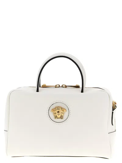 Versace Medusa Crossbody Bag Detachable Strap Top Handle In White