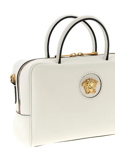 Versace Medusa Crossbody Bag Detachable Strap Top Handle In White