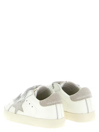 Golden Goose Baby School Sneakers In White