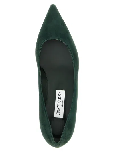 Jimmy Choo Amelia Pumps Kitten Heel Pointed Toe In Green