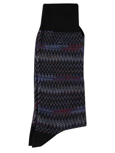 Missoni Multicolor Mid-calf Socks Ribbed Cuff In Multi