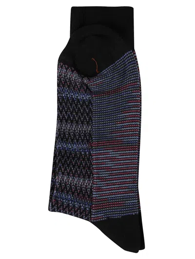Missoni Multicolor Mid-calf Socks Ribbed Cuff In Multi