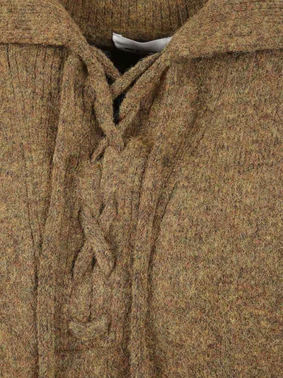 Isabel Marant Phylia Sweater With Laces In Brown
