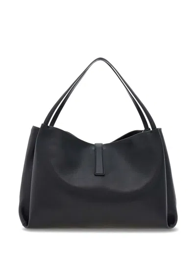 Ferragamo Women Medium Leather Shoulder Bag In Black