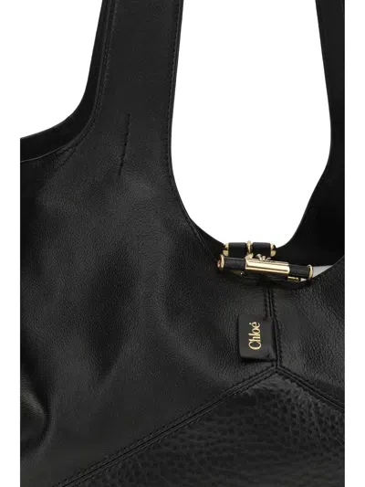 Chloé Women East-west Balloon Shoulder Bag In Black