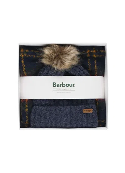 Barbour Saltburn Beanie And Scarf Two Pieces Set In Multi
