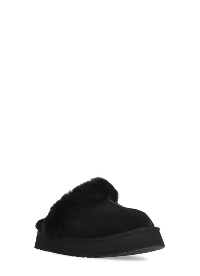 Ugg Slip-on Mules With Plush Fluffy Lining In Black