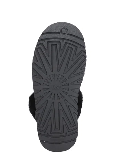 Ugg Slip-on Mules With Plush Fluffy Lining In Black