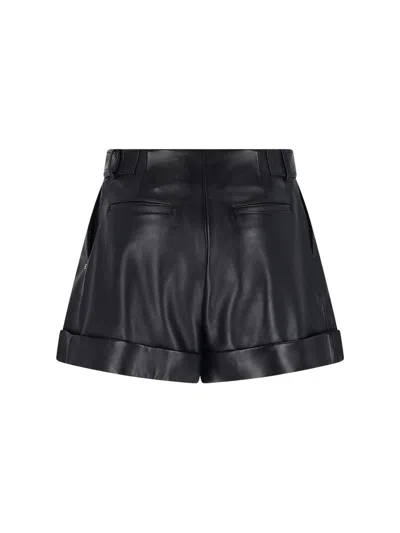 Sportmax Leather Shorts In Black