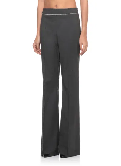 D Exterior Trim-detail Trousers In Gray