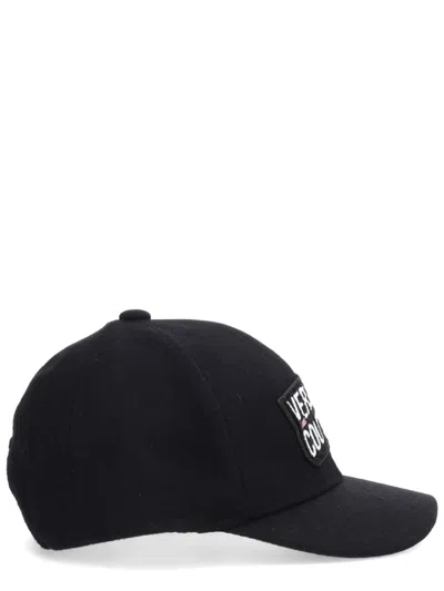 Versace Jeans Couture Logo-patch Baseball Cap In Black