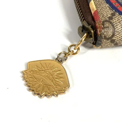 Pre-owned Gucci Gg Supreme Beige Multi-color Gg Supreme Coin Purse/coin Case ()