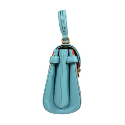 Pre-owned Gucci Light Blue Orange Leather Shoulder Bag ()