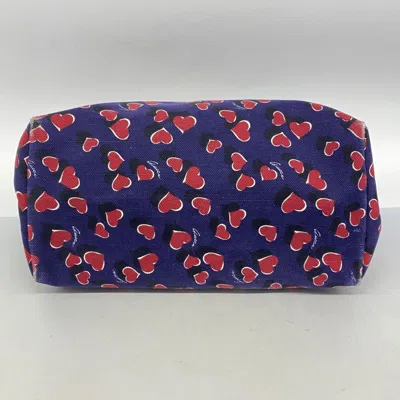 Pre-owned Gucci Navy Red Color White Canvas Tote Bag ()