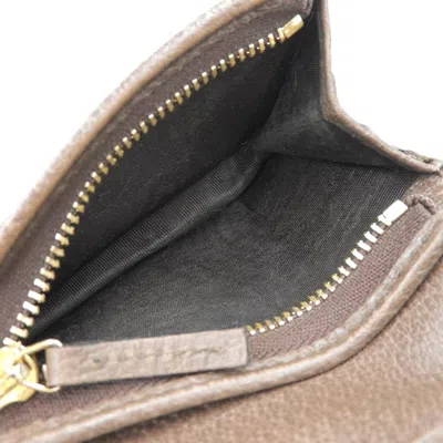 Pre-owned Gucci Ophidia Beige Brown Pvc Wallet (bi-fold) () In Multi