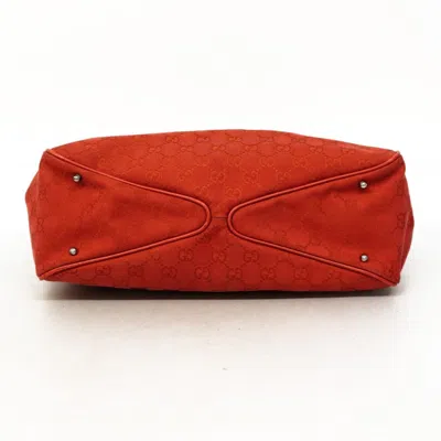 Pre-owned Gucci Red Color Canvas Tote Bag ()
