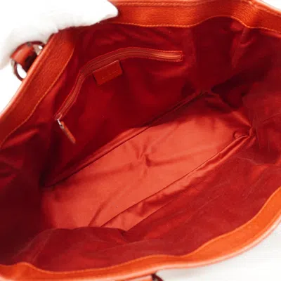 Pre-owned Gucci Red Color Canvas Tote Bag ()