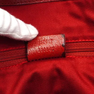Pre-owned Gucci Red Color Canvas Tote Bag ()