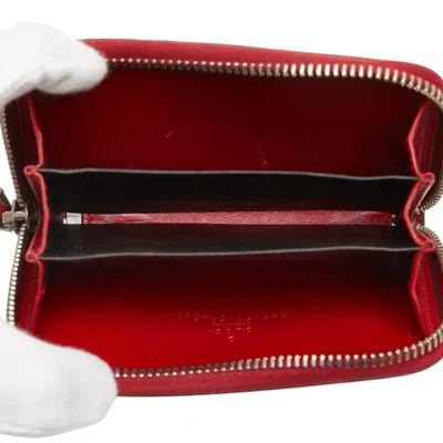 Pre-owned Gucci Red Color Leather Coin Purse/coin Case ()