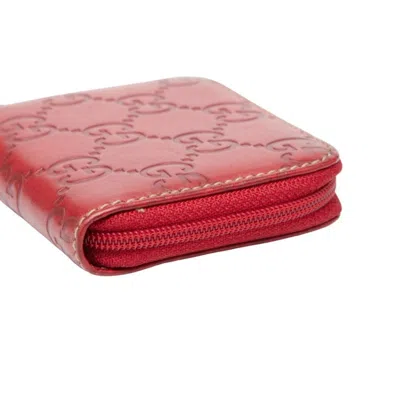 Pre-owned Gucci Red Color Leather Coin Purse/coin Case ()