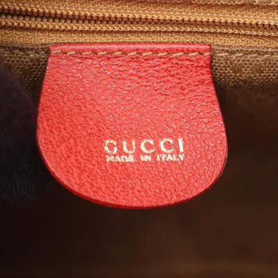 Pre-owned Gucci Red Color Suede Leather Backpack ()