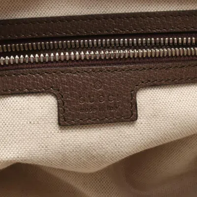 Pre-owned Gucci Sherry Line Green Ivory Red Color Canvas Tote Bag ()