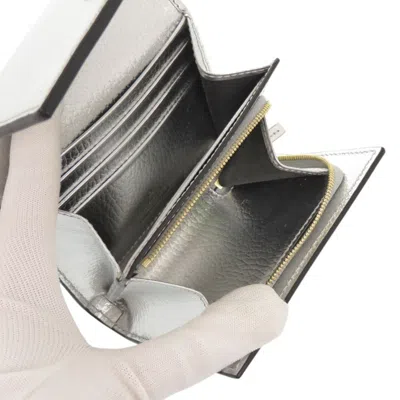 Pre-owned Gucci Silver Brown Gg Supreme Wallet (bi-fold) ()